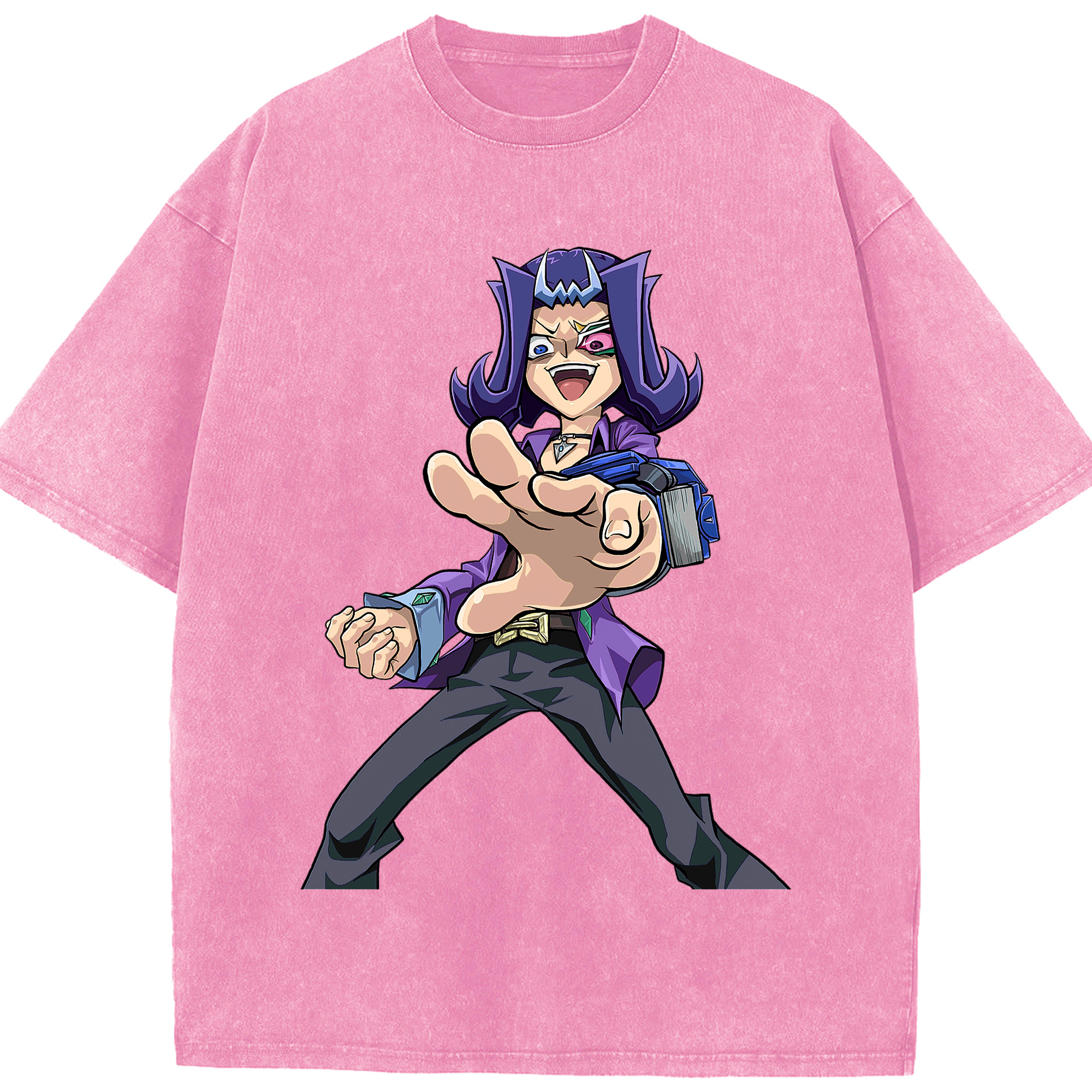 （画像用） 遊☆戯☆王 Yu-Gi-Oh! 綿100% ヴィンテージ風 半袖Tシャツ（フロントプリント）